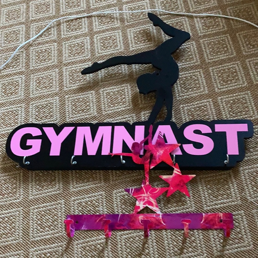 2 medal hanger gymnastics themed